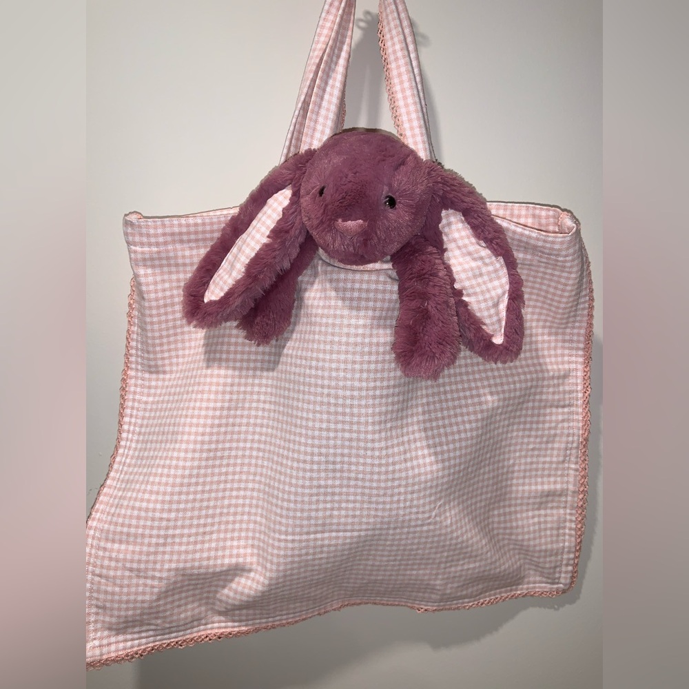 Jellycat Bashful Bunny and Matching Tote Bag